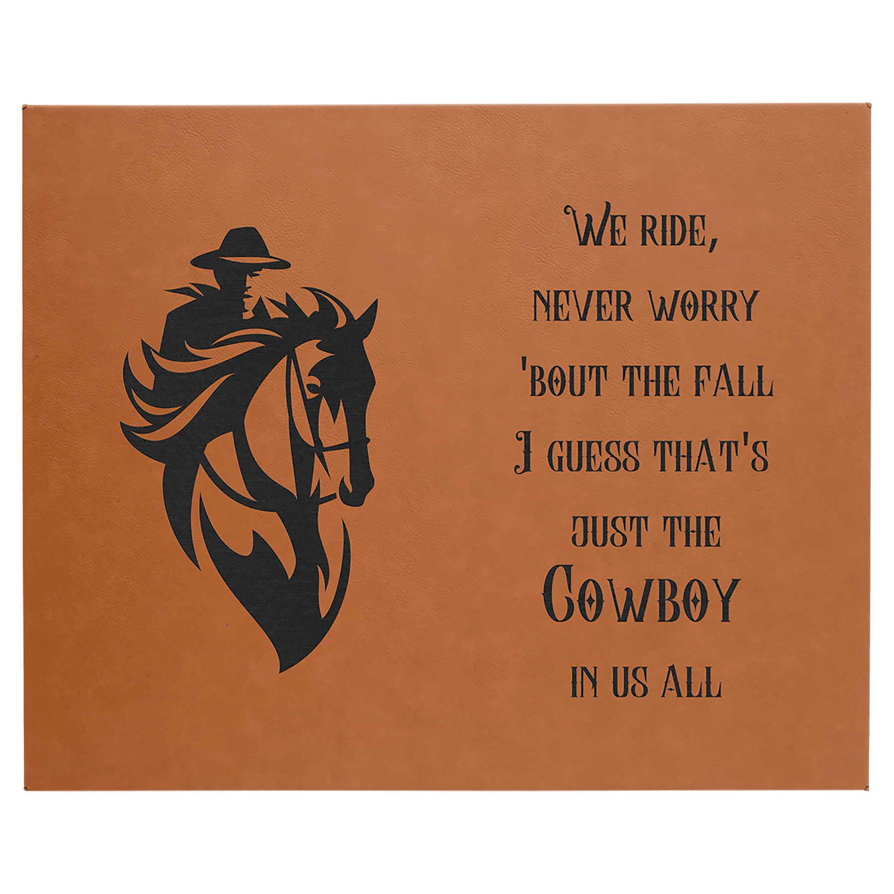 Rawhide Engravable Leatherette Wall Decor with Sawtooth Hanger - 16" x 20"
