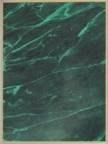 3" x 5" Green Marble/Gold Brass Plated Steel Plaque Plate