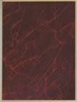 4" x 6" Red Marble/Gold Brass Plated Steel Plaque Plate