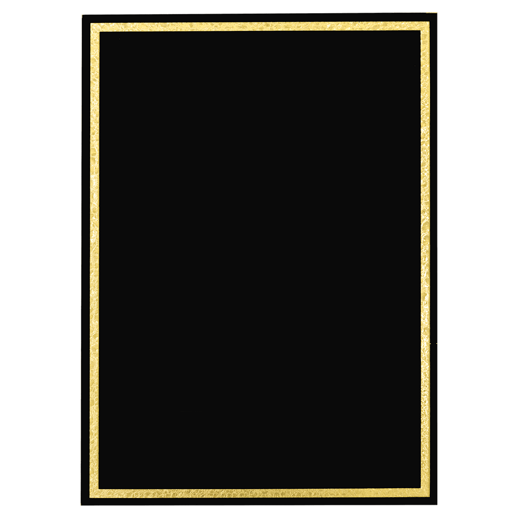 3" x 5" Black Florentine Frame Designer Plaque Plate