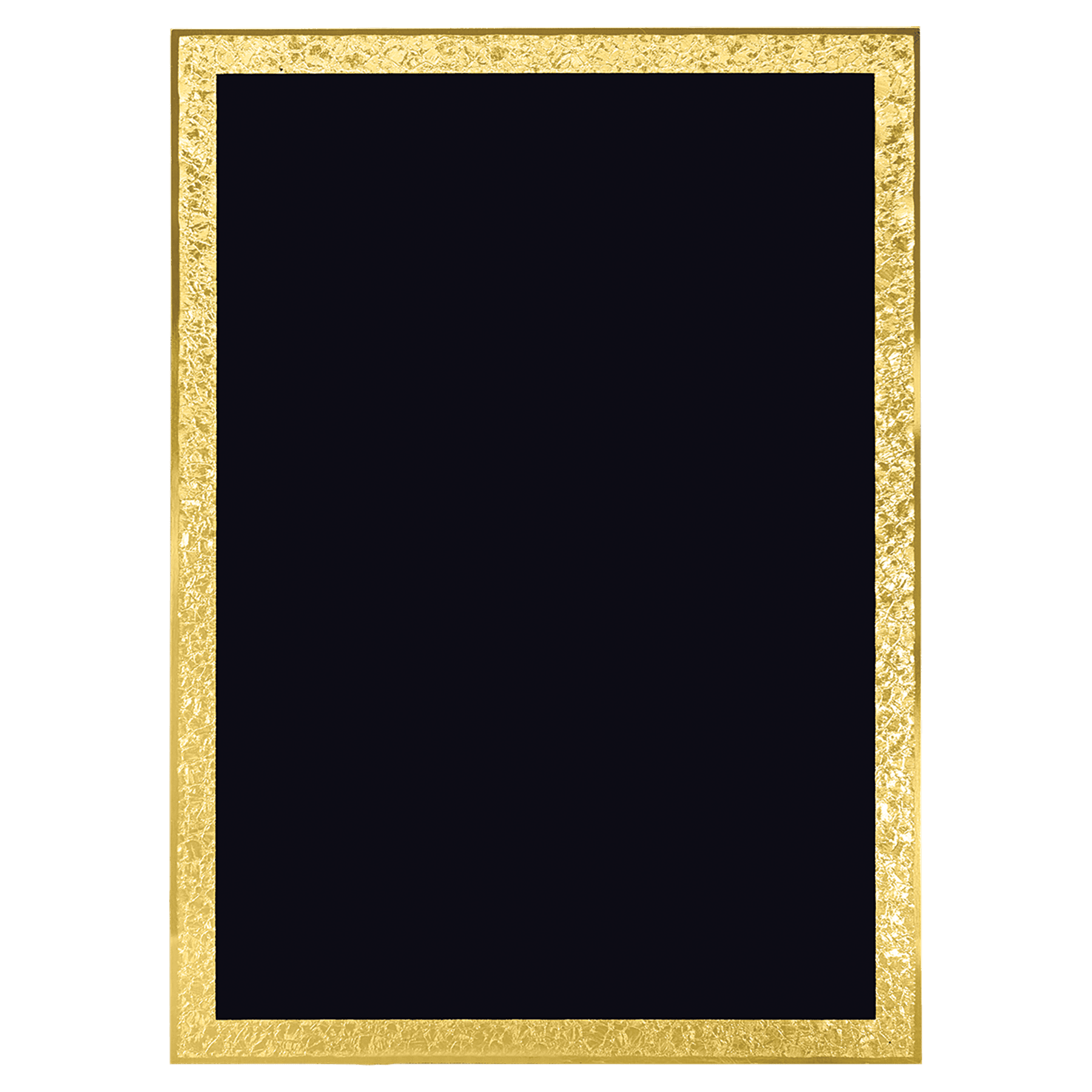 4" x 6" Black Brass Plated Steel Florentine Border Designer Plaque Plate