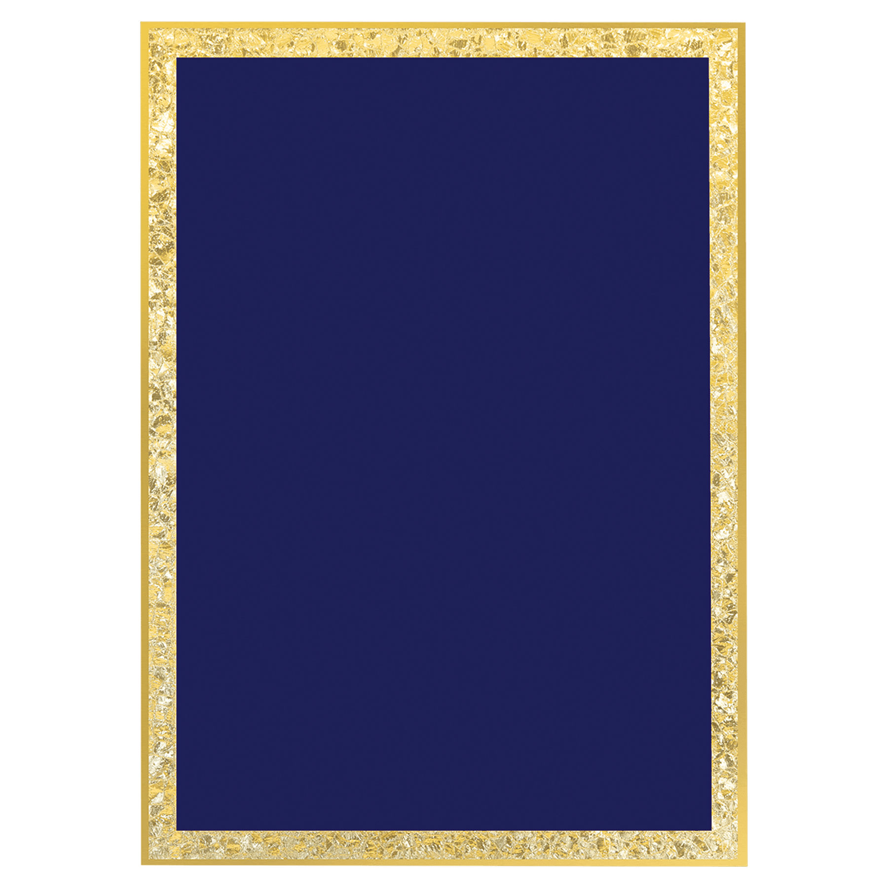 5" x 7" Blue Brass Plated Steel Florentine Border Designer Plaque Plate