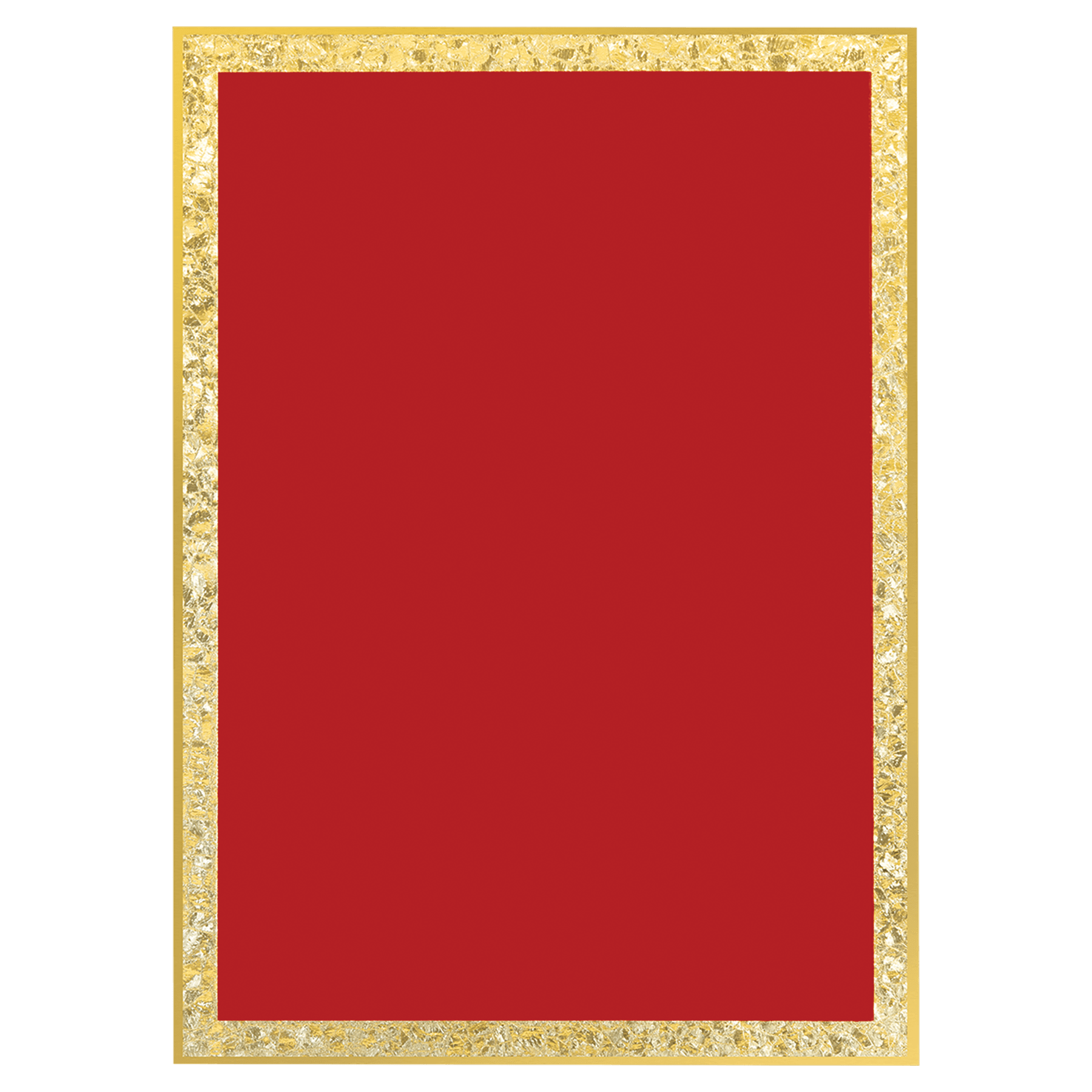 7" x 10" Red Brass Plated Steel Florentine Border Designer Plaque Plate