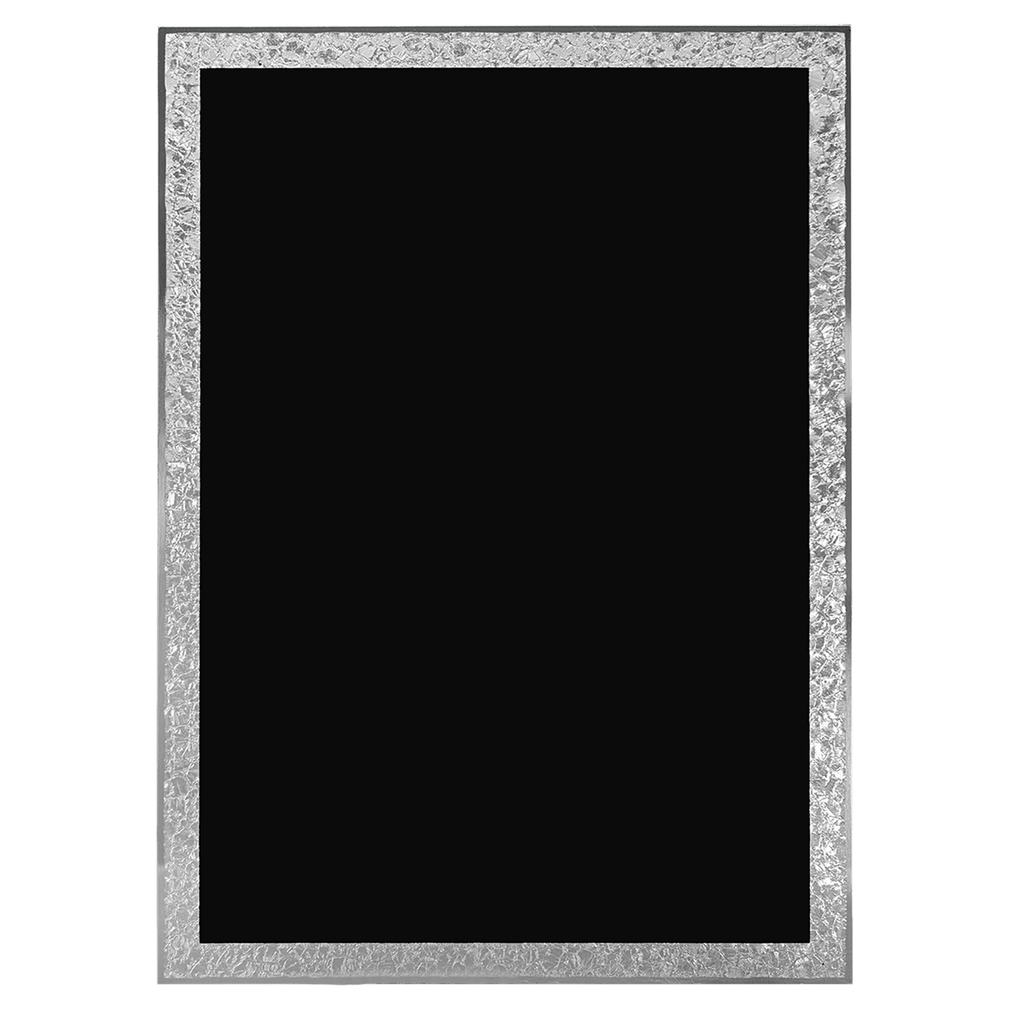 4" x 6" Black Aluminum Florentine Border Designer Plaque Plate