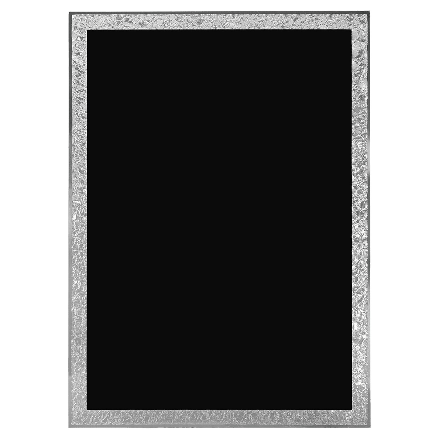 7" x 10" Black Aluminum Florentine Border Designer Plaque Plate