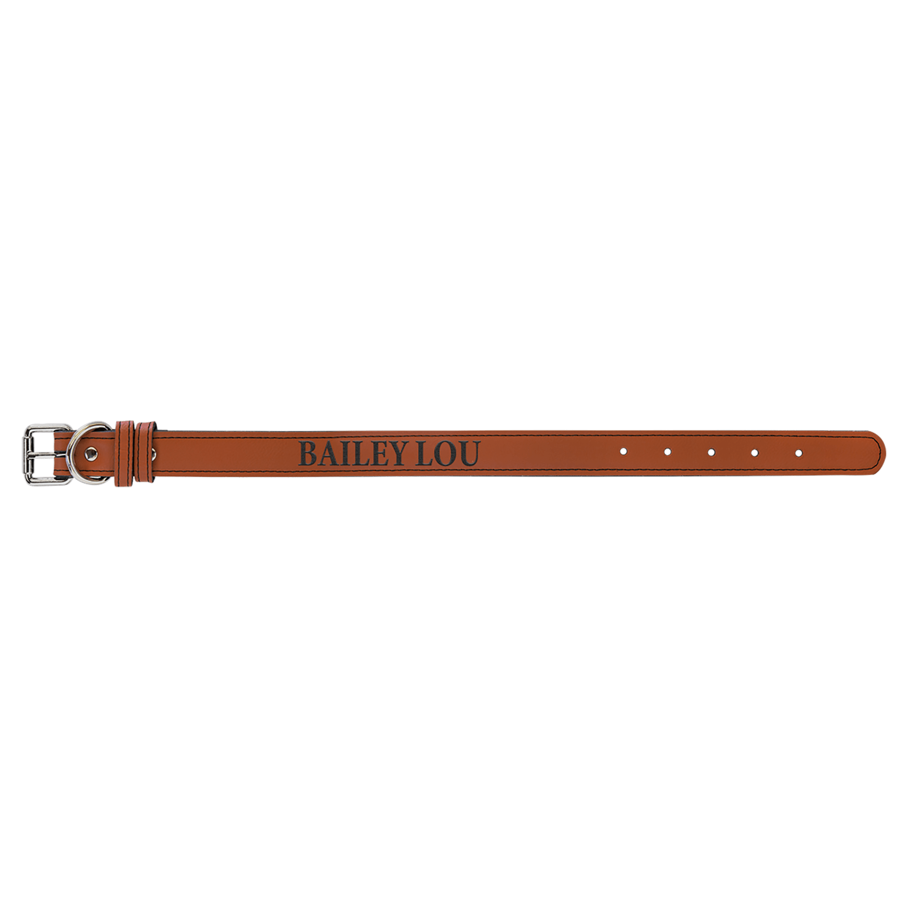 Small 15" x 3/4" Rawhide Engravable Leatherette Dog Collar