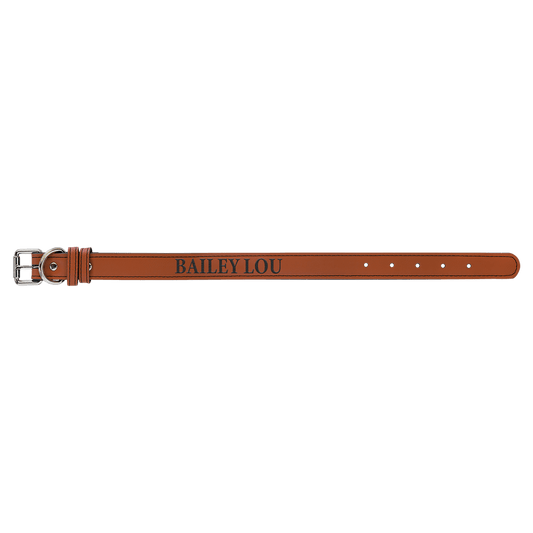 Small 15" x 3/4" Rawhide Laserable Leatherette Dog Collar