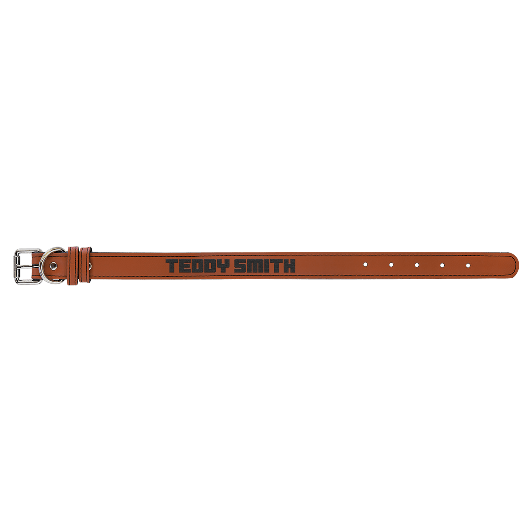 Medium 19" x 1" Rawhide Engravable Leatherette Dog Collar