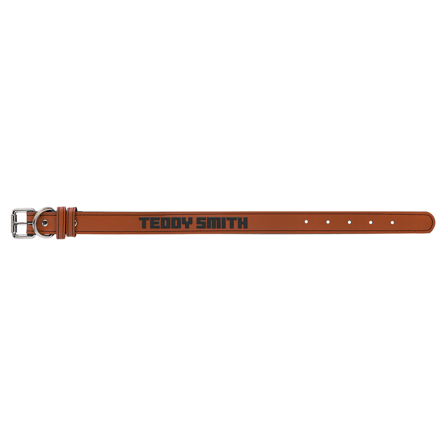 Medium 19" x 1" Rawhide Laserable Leatherette Dog Collar