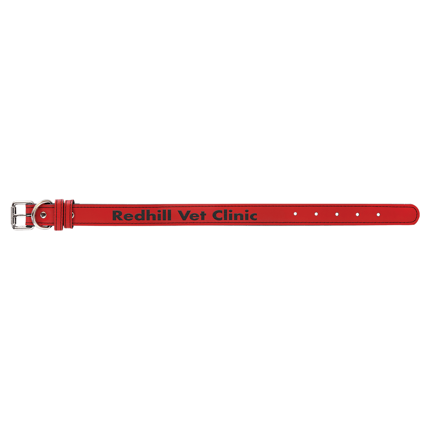 Medium 19" x 1" Red Laserable Leatherette Dog Collar