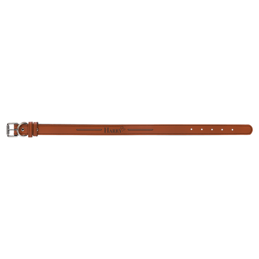 Large 23" x 1" Rawhide Engravable Leatherette Dog Collar