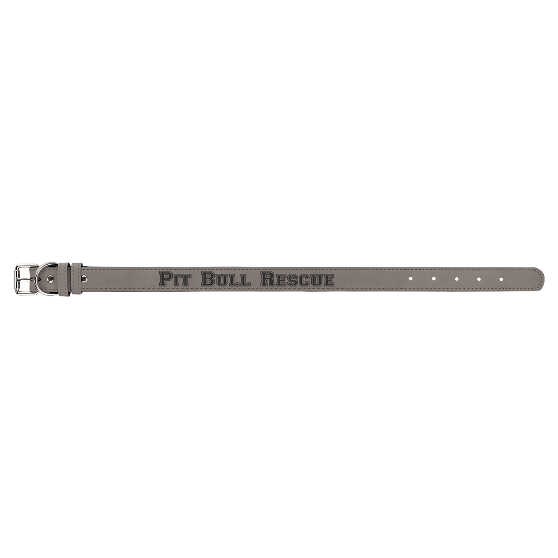 Large 23" x 1" Gray Engravable Leatherette Dog Collar