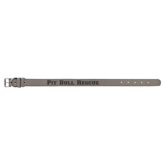 Large 23" x 1" Gray Engravable Leatherette Dog Collar
