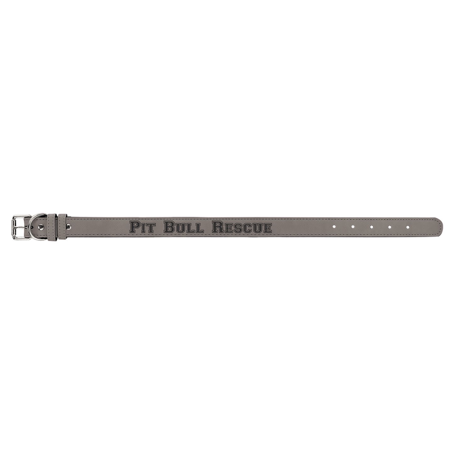 Large 23" x 1" Gray Laserable Leatherette Dog Collar