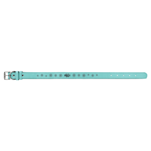 Large 23" x 1" Teal Engravable Leatherette Dog Collar