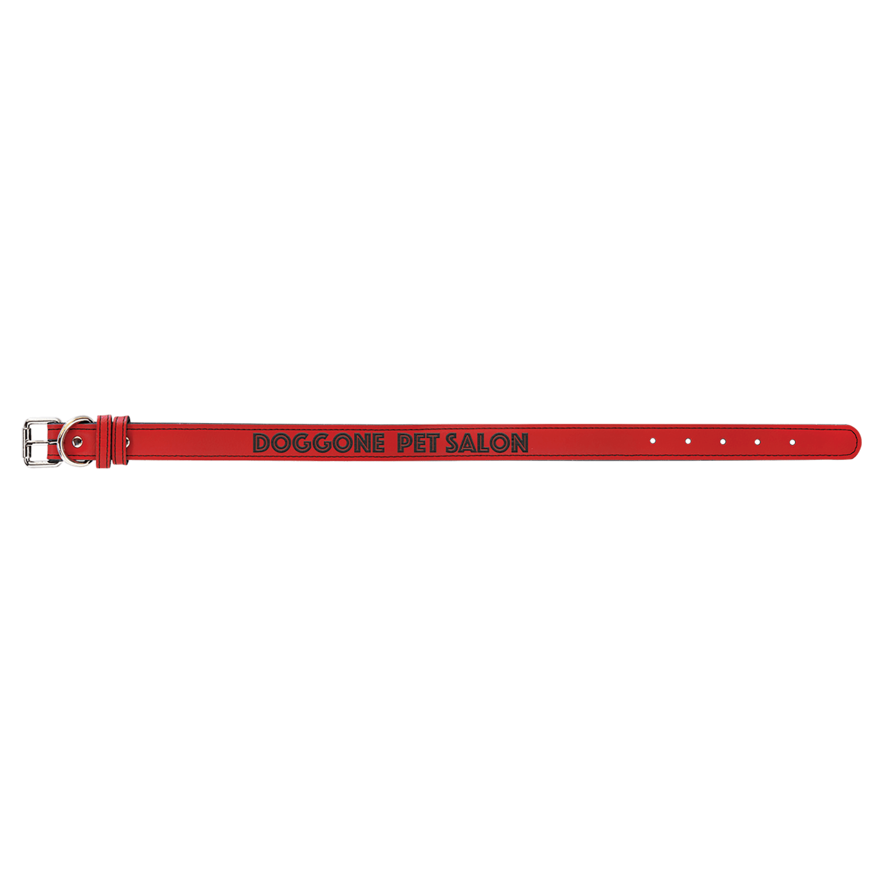 Large 23" x 1" Red Engravable Leatherette Dog Collar
