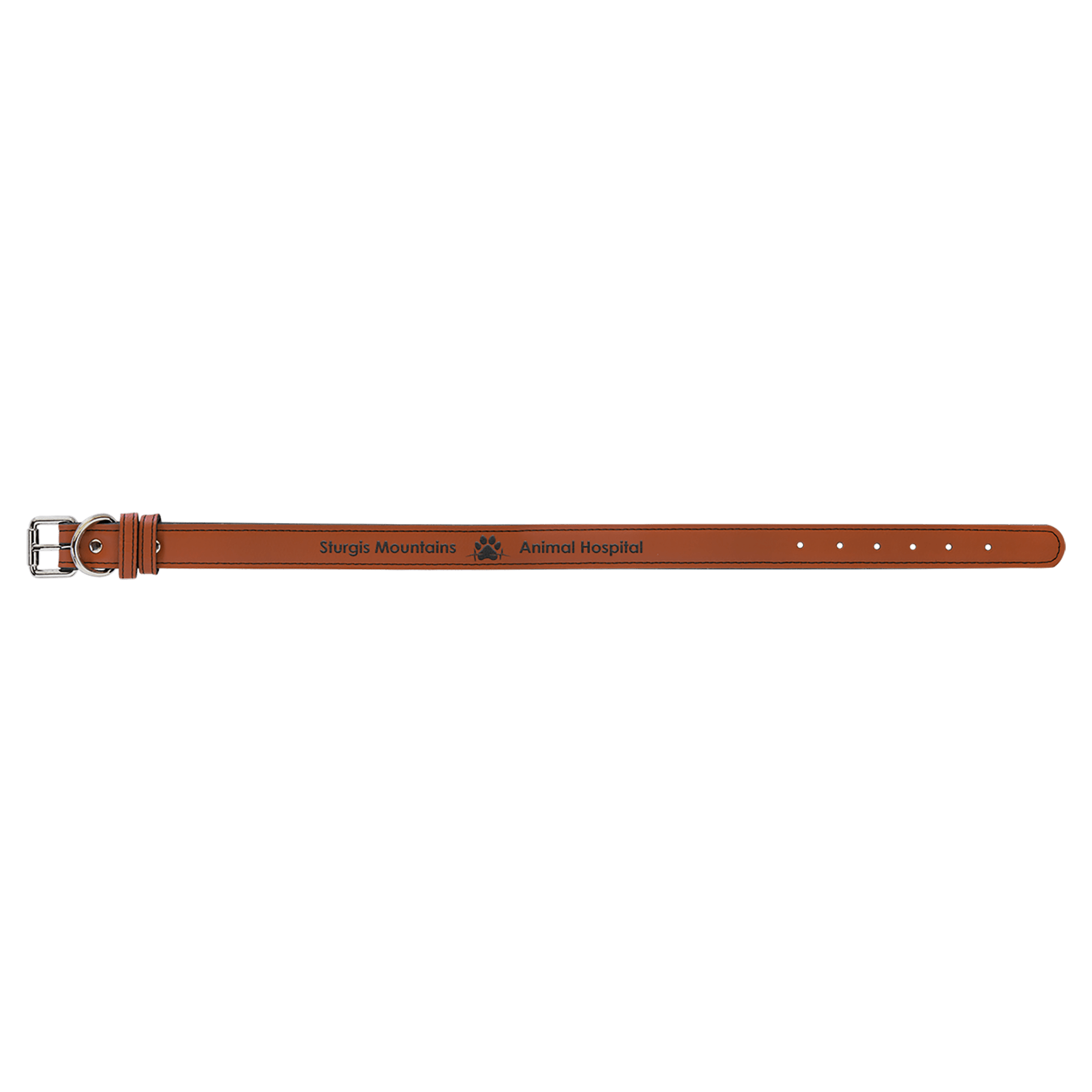 Extra Large 27" x 1 1/4" Rawhide Engravable Leatherette Dog Collar