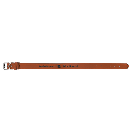 Extra Large 27" x 1 1/4" Rawhide Laserable Leatherette Dog Collar