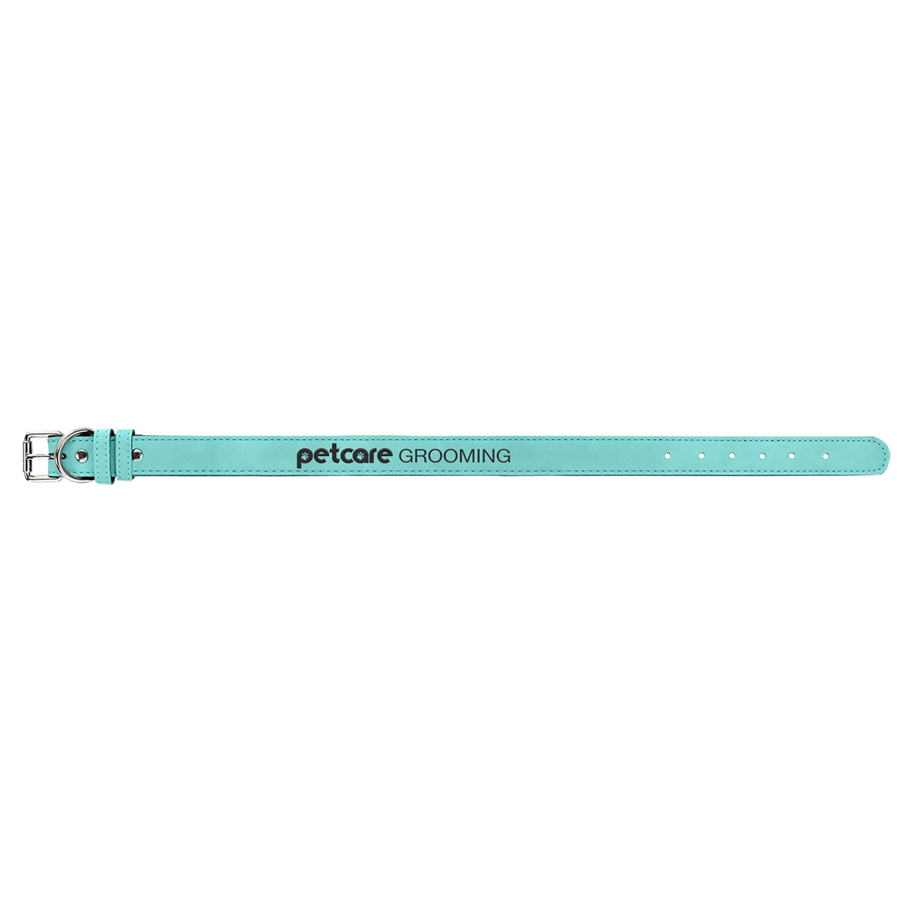 Extra Large 27" x 1 1/4" Teal Engravable Leatherette Dog Collar