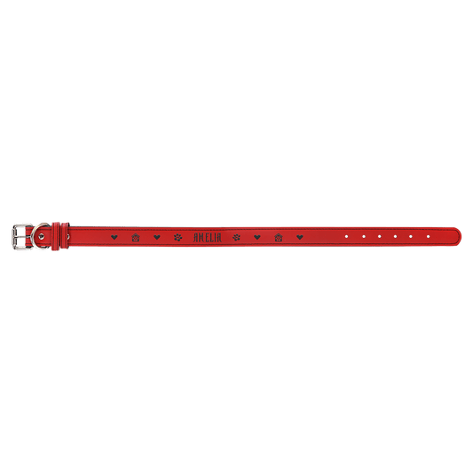 Extra Large 27" x 1 1/4" Red Laserable Leatherette Dog Collar