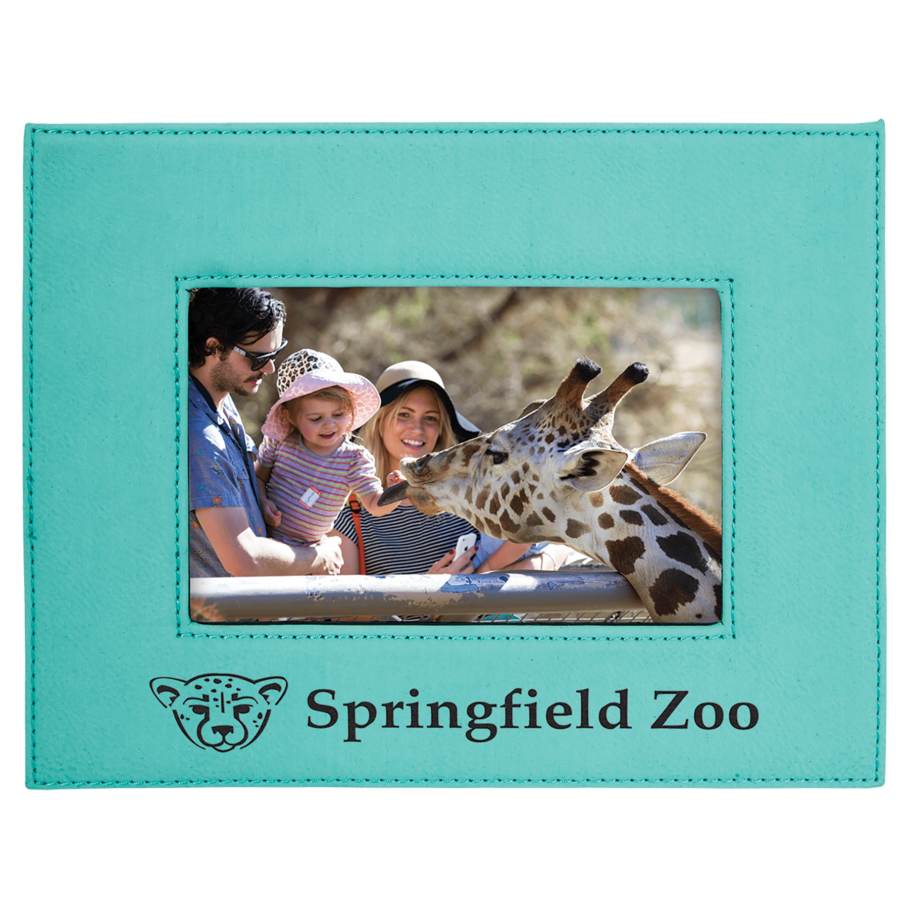 Teal Engravable Leatherette Photo Frame - 4" x 6"