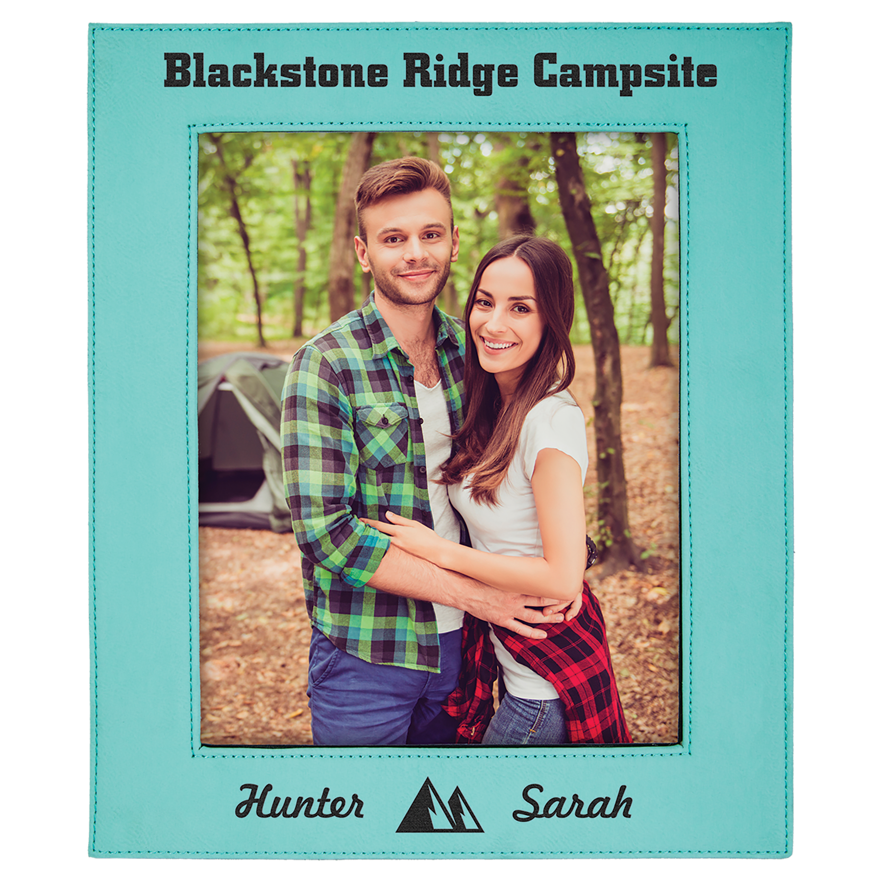 Teal Engravable Leatherette Photo Frame - 8" x 10"