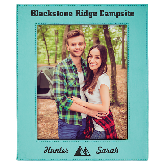 Teal Engravable Leatherette Photo Frame - 8" x 10"