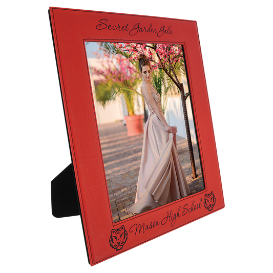 Red Engravable Leatherette Photo Frame - 8" x 10"