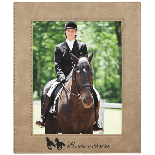 Light Brown Engravable Leatherette Photo Frame - 8" x 10"