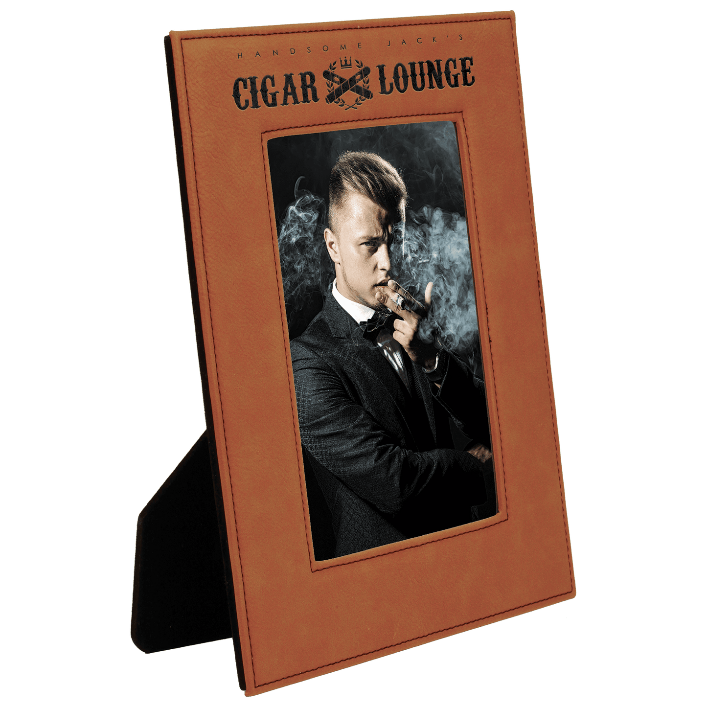 Rawhide Engravable Leatherette Photo Frame - 5" x 7"