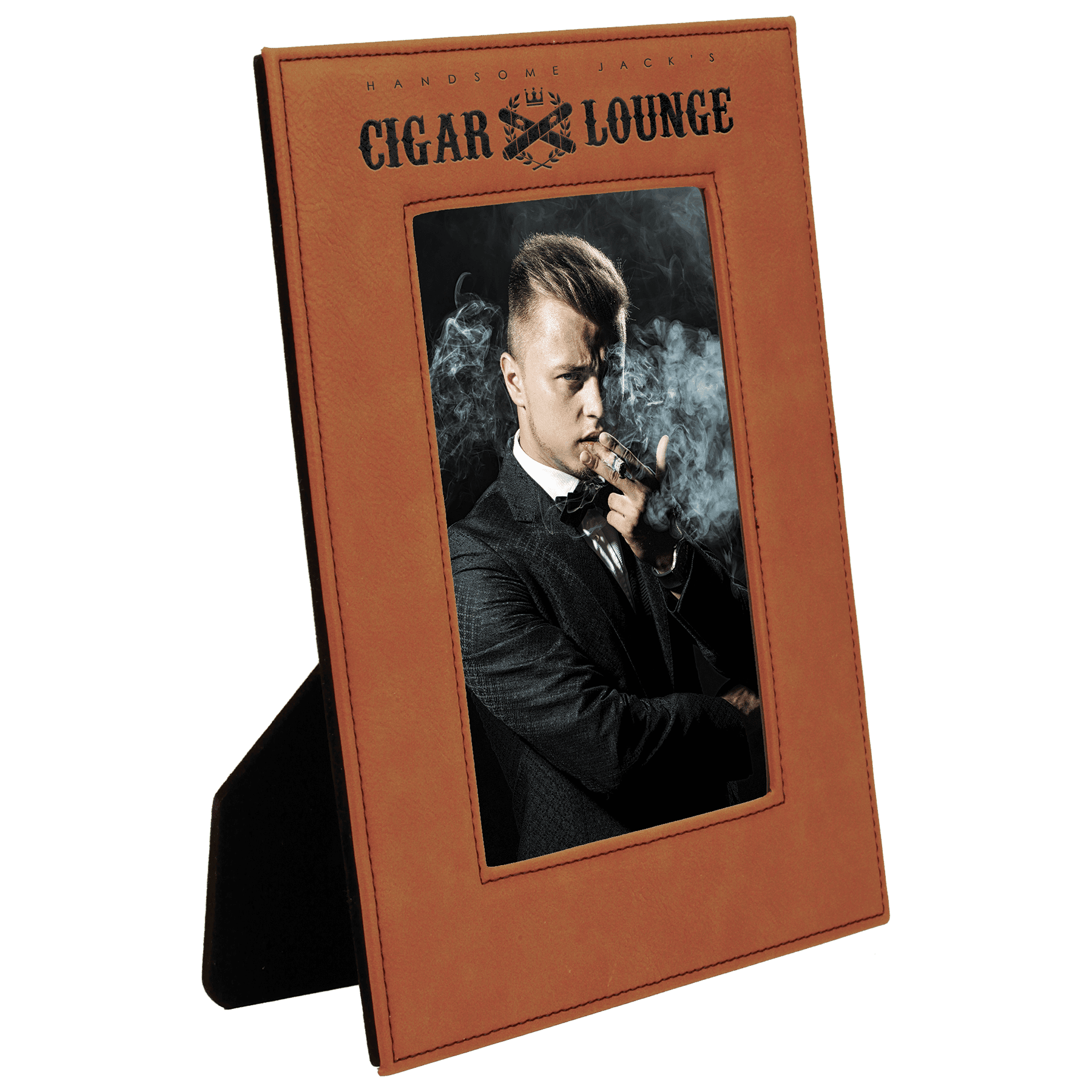 Rawhide Engravable Leatherette Photo Frame - 5" x 7"