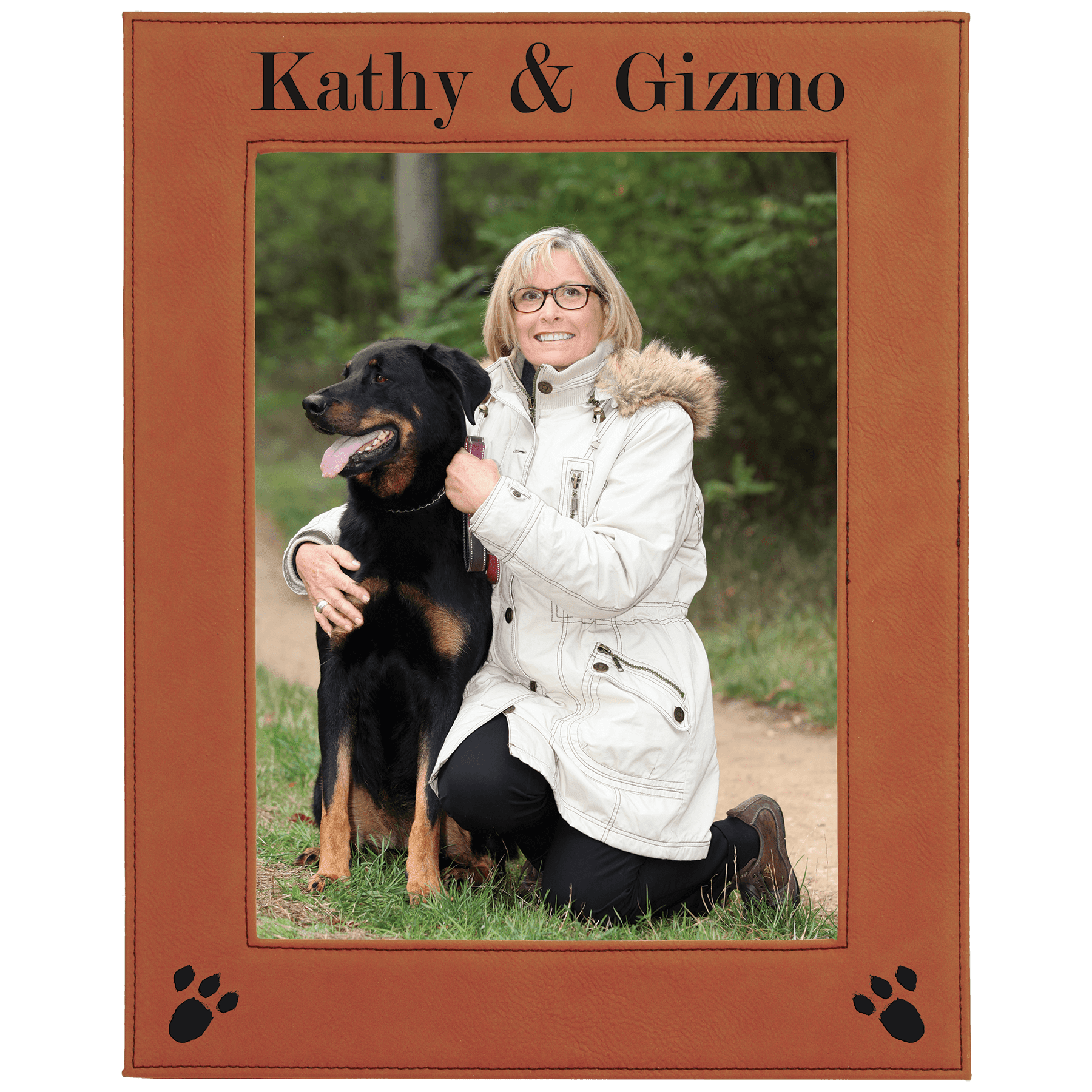 Rawhide Engravable Leatherette Photo Frame - 8" x 10"
