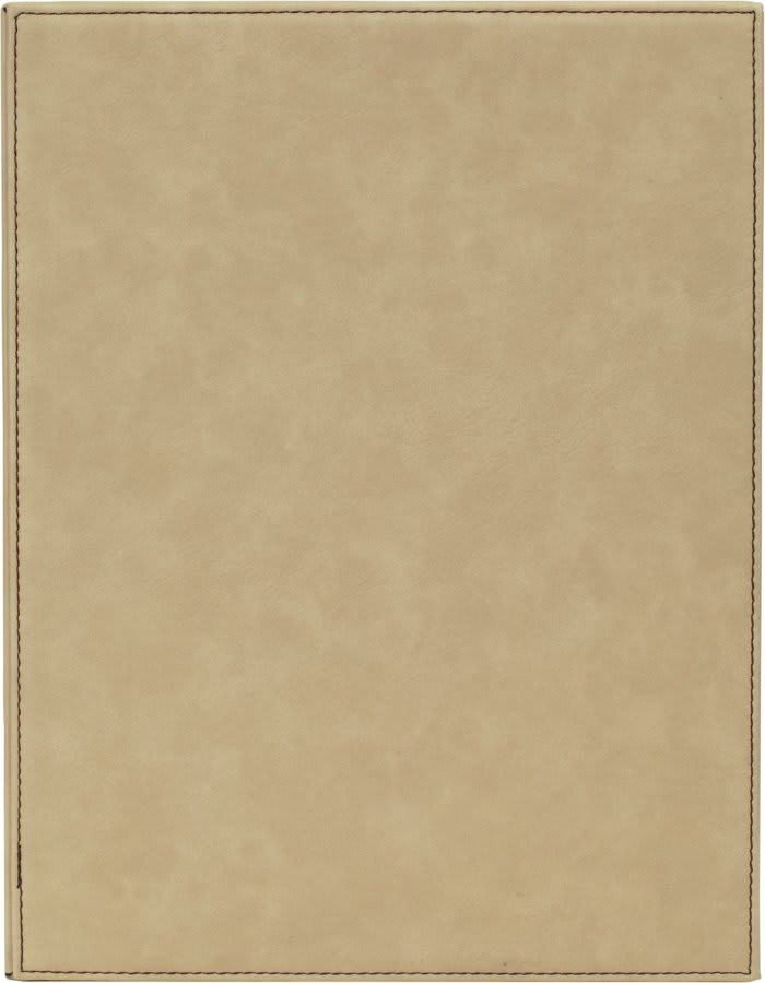 Light Brown Engravable Leatherette Plaque - 8" x 10"