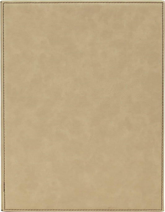 Light Brown Engravable Leatherette Plaque - 8" x 10"