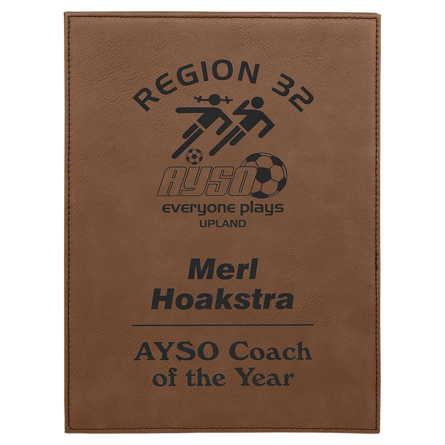 9" x 12" Dark Brown Laserable Leatherette Plaque