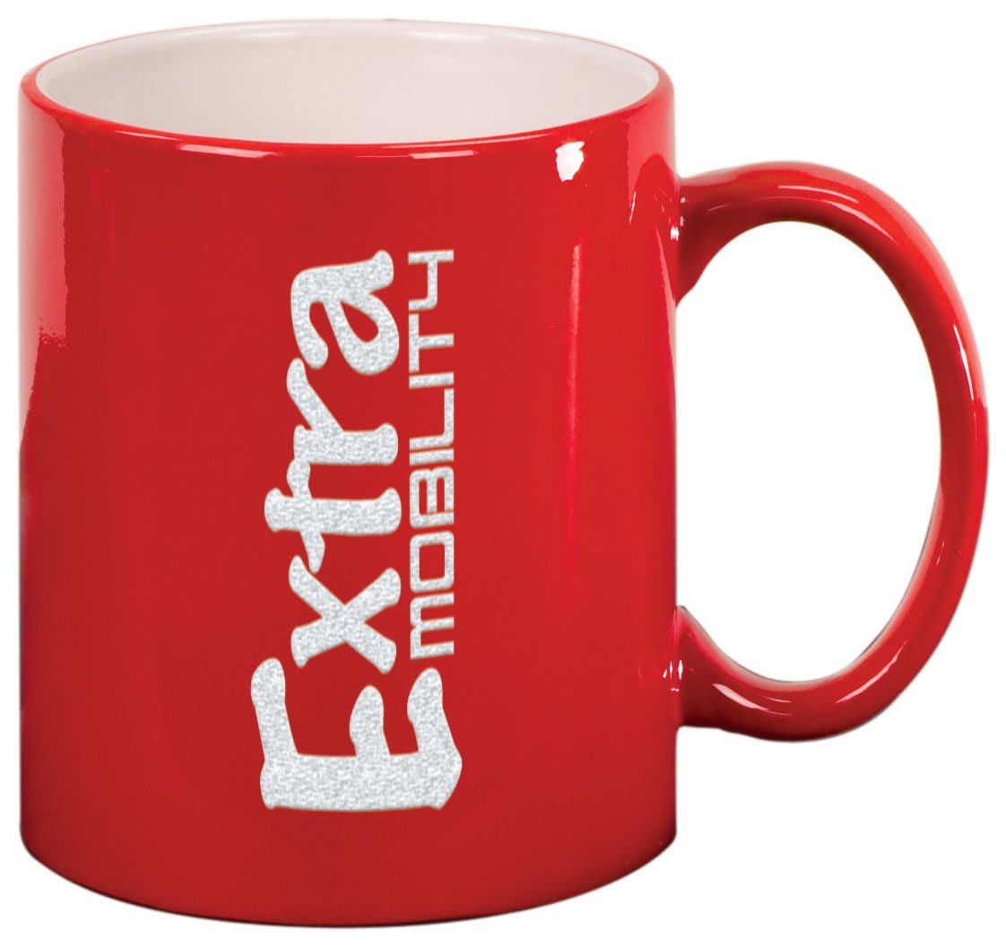 oz. Red Ceramic Round LazerMug - 11