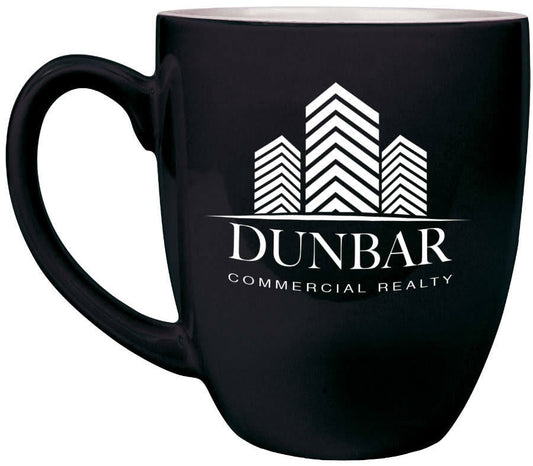 oz. Black Ceramic Bistro LazerMug - 16