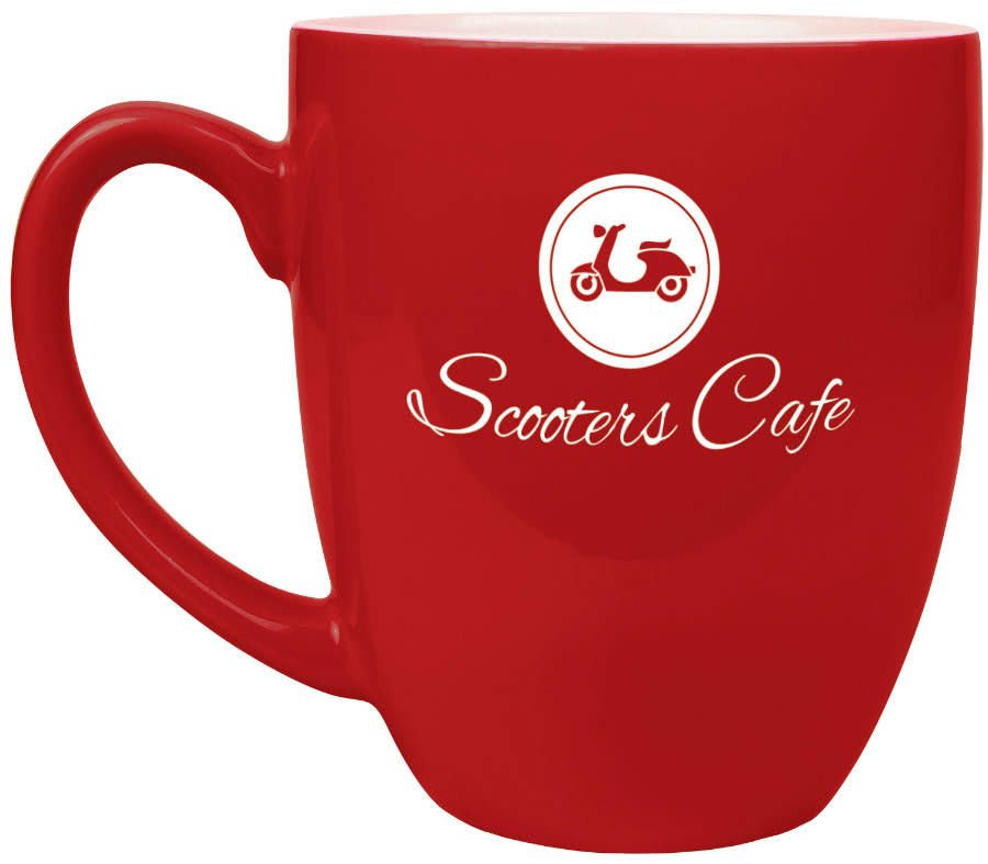oz. Red Ceramic Bistro LazerMug - 16