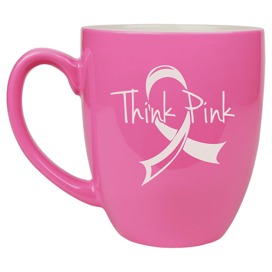 oz. Pink Ceramic Bistro LazerMug - 16