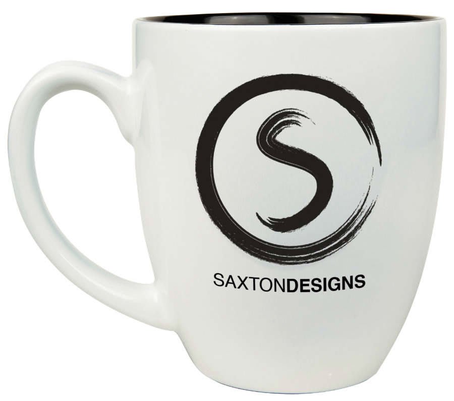oz. White Ceramic Bistro LazerMug - 16