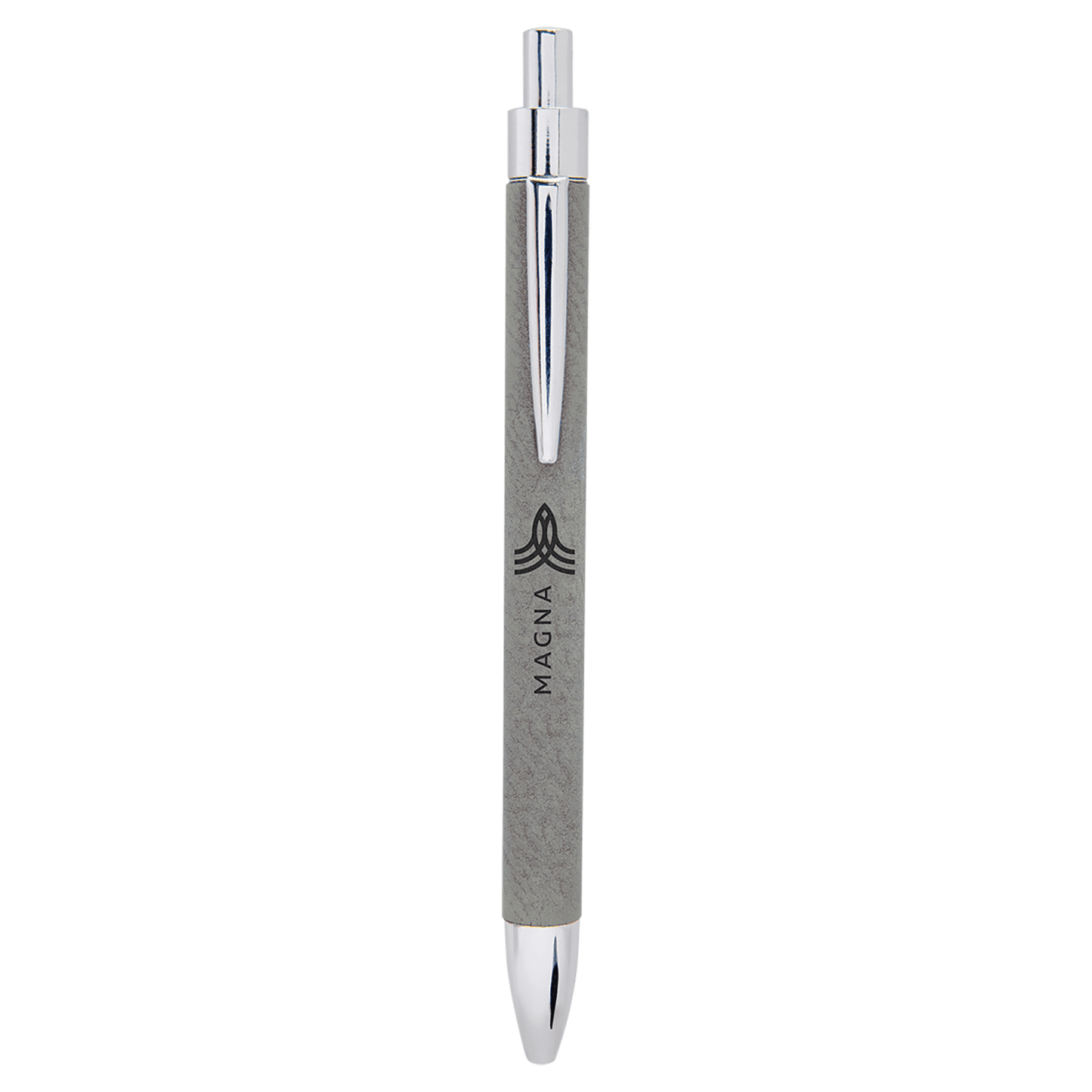 Gray Engravable Leatherette Pen