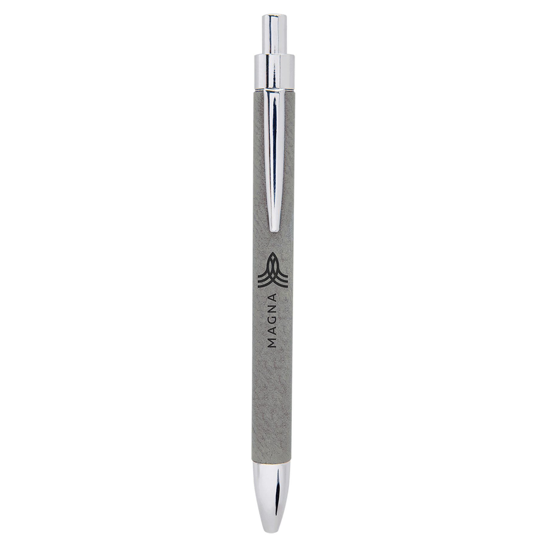 Gray Engravable Leatherette Pen