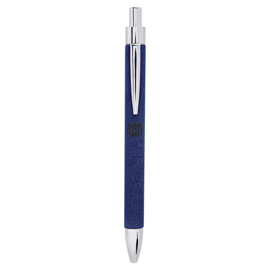 Blue/Black Engravable Leatherette Pen