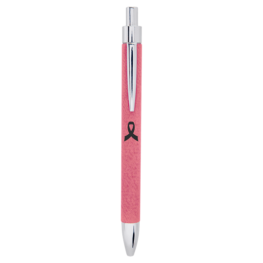 Pink Engravable Leatherette Pen