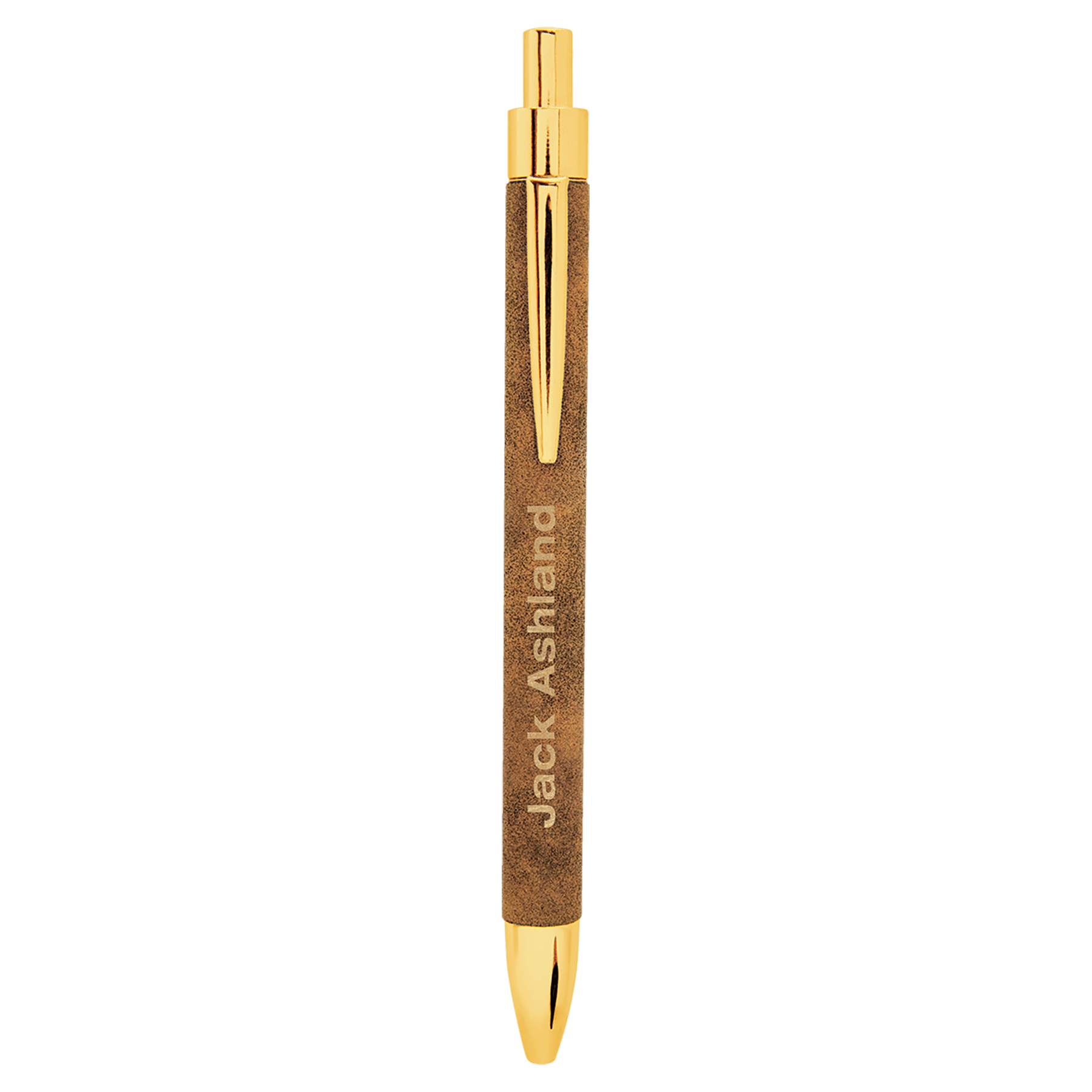 Rustic/Gold Engravable Leatherette Pen