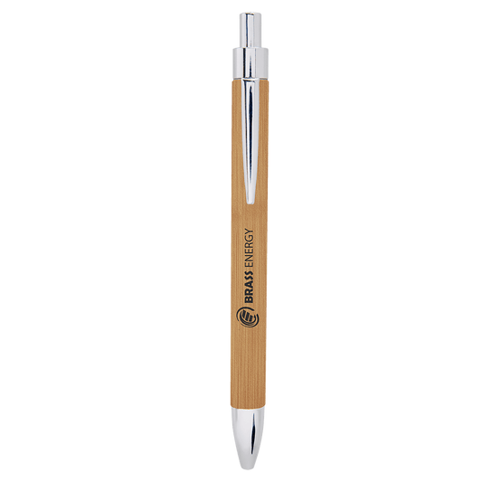 Bamboo Engravable Leatherette Pen