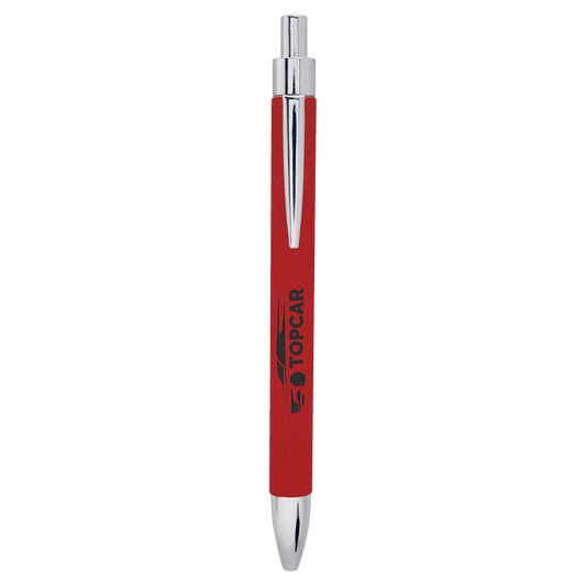 Red Engravable Leatherette Pen