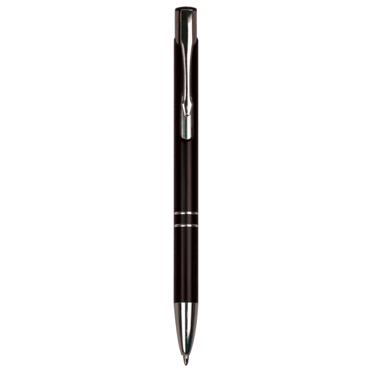 Black with Silver Trim Engravable Pen