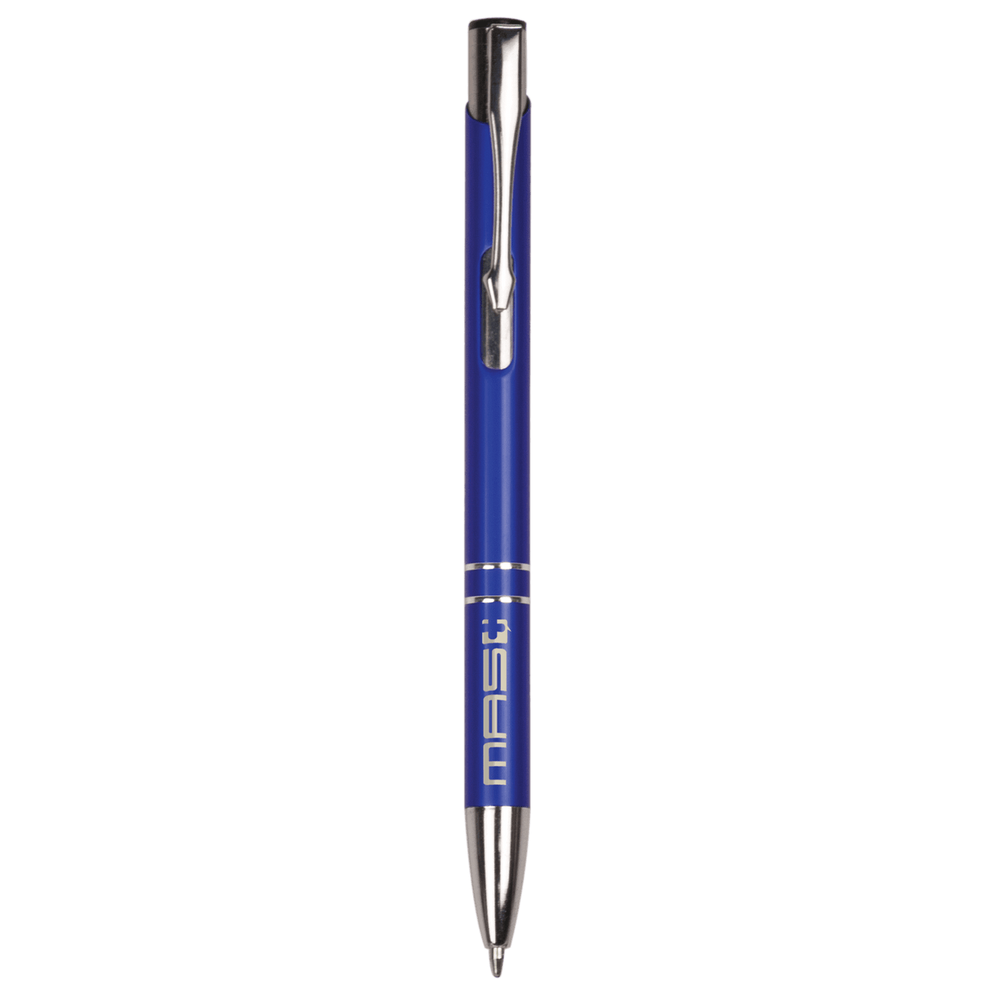 Blue with Silver Trim Engravable Pen