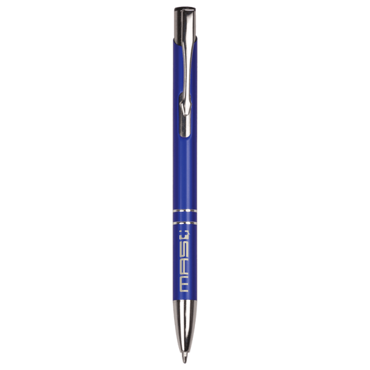 Blue with Silver Trim Laserable Pen